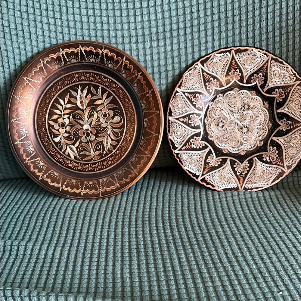 Decorative Copper and Silver Plates